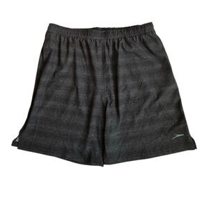 Speedo Mens Charcoal Black Swim Shorts Pockets SZ XXL